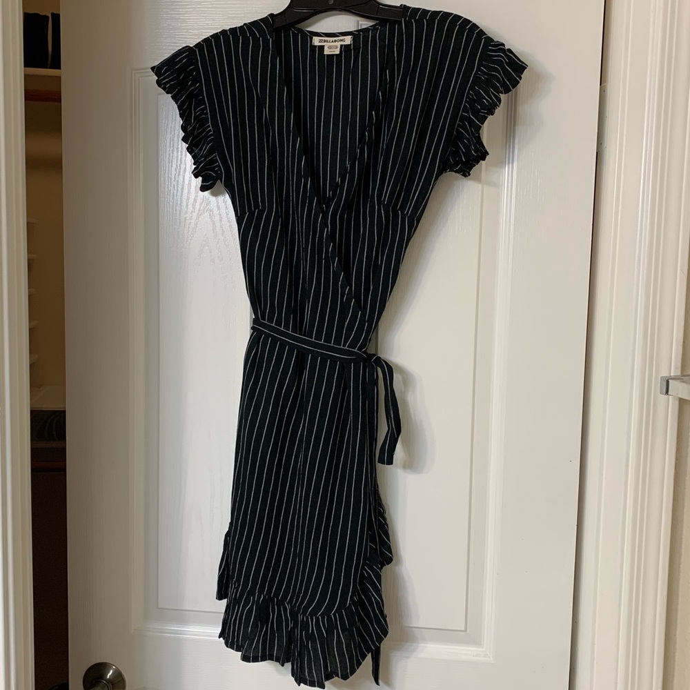 Billabong Ruffle Wrap Mini Dress